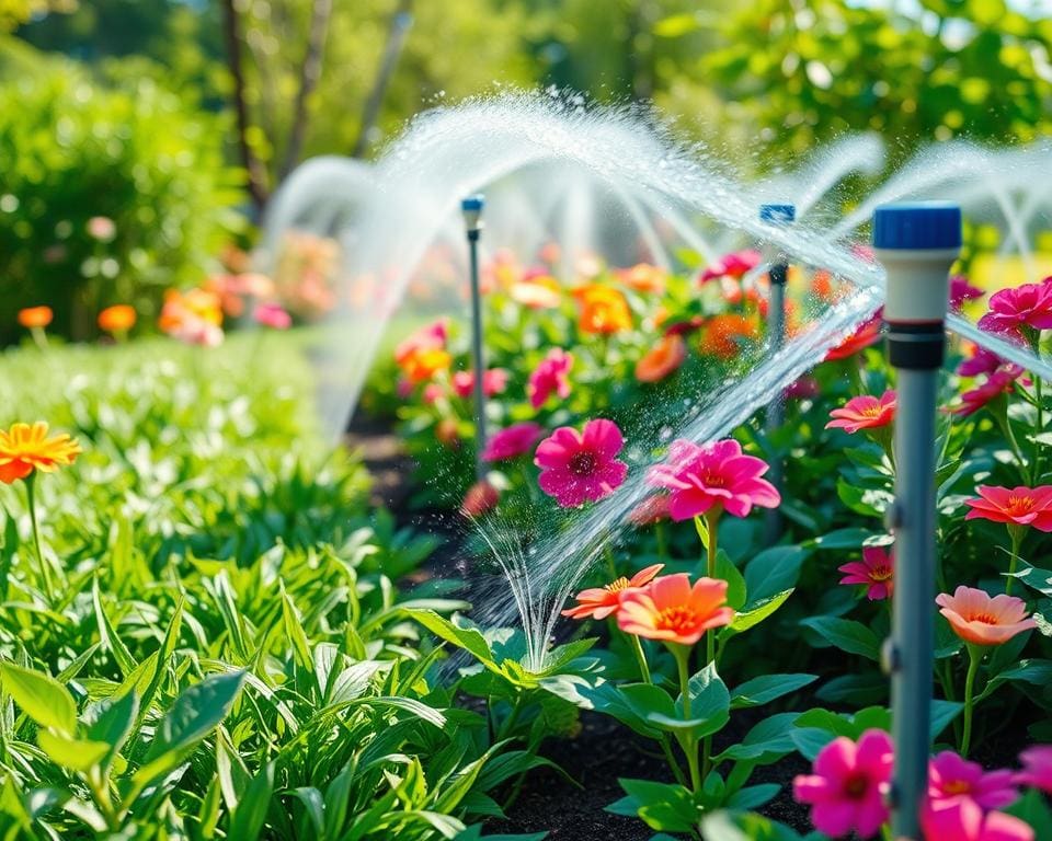 wassersparende Gartenbewässerung