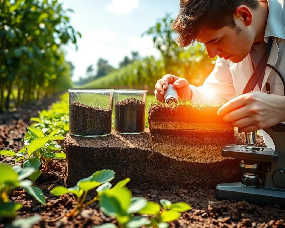 Bodenwissenschaftler: Untersuchung der Bodengesundheit