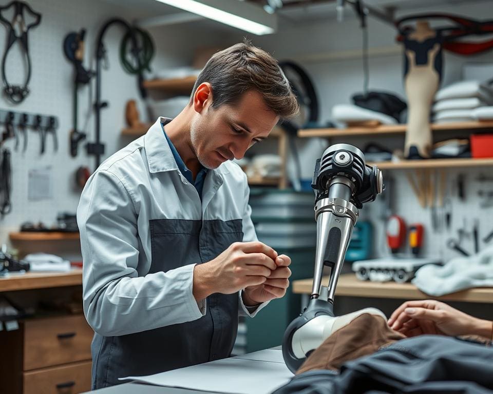 Orthopädiemechaniker: Anpassung von orthopädischen Hilfsmitteln