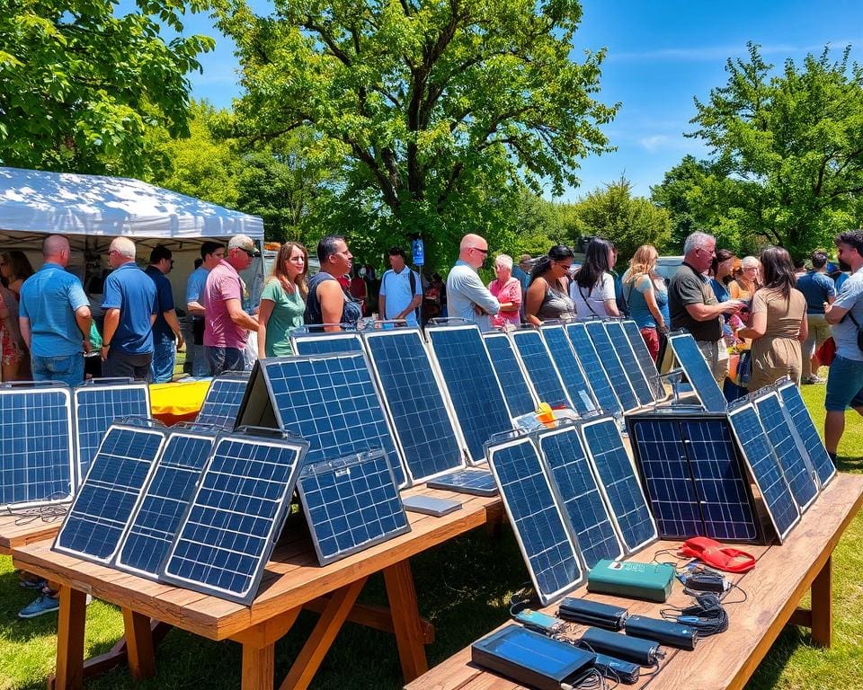 Tragbare Solarpanels auf dem Markt