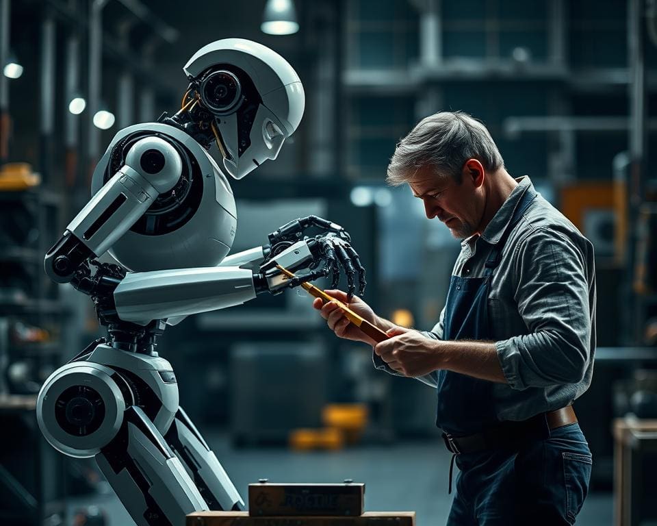 Roboter vs. Handwerker