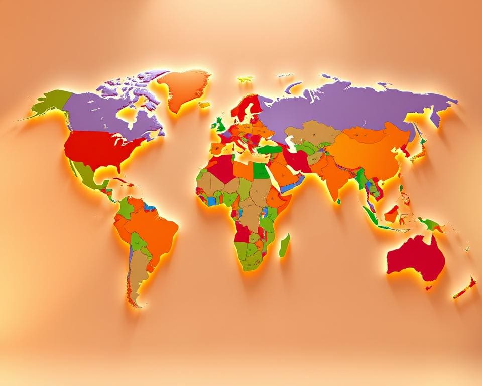globale Verbreitung der am häufigsten gesprochenen Sprache