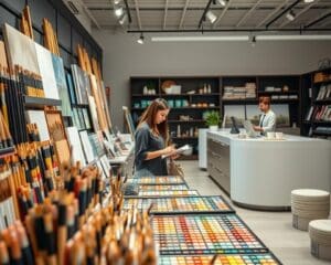 Was bietet ein Geschäft für Künstlerbedarf?