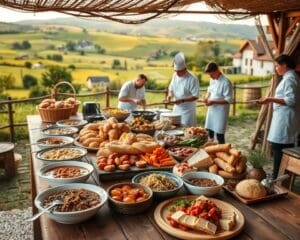 Catering Service mit regionalen Spezialitäten