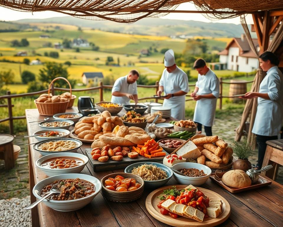 Catering Service mit regionalen Spezialitäten