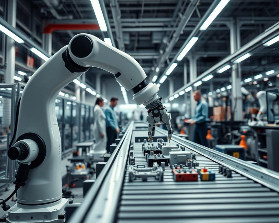 Wie arbeiten Industrieroboter in Fertigungsprozessen?