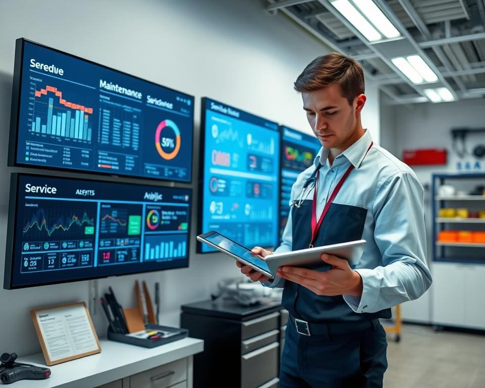 Wie unterstützt ein Wartungsdienst Displays?